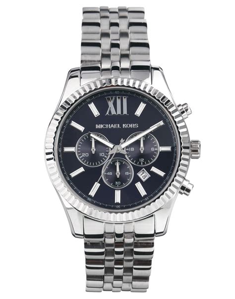 michael kors silver and diamante chronograph bracelet watch|Michael Kors lexington lux.